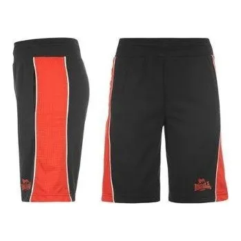 Lonsdale Basketball Shorts Junior Black/Red Chlapecké kraťasy Lonsdale Basketball Shorts Junior Black/Red