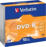 Verbatim DVD-R 4,7GB 16x silver slim