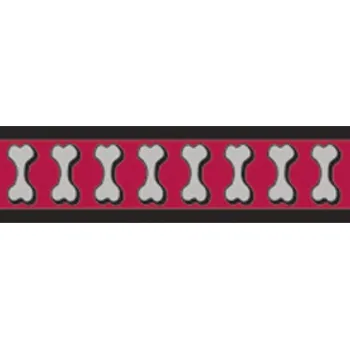 Red Dingo přepínací reflexní vodítko 25 mm x 1,8 m , červené