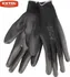 Pracovní rukavice EXTOL PREMIUM rukavice z polyesteru polomáčené, velikost 10", černé 8856637