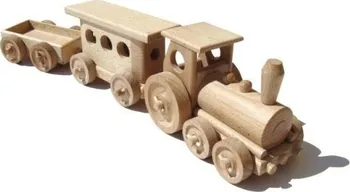 Dřevěná hračka Dřevěný osobní vlak