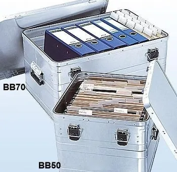 Archivační box Hliníková přepravní bedna na dokumenty BB72 72 l