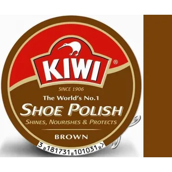 Přípravek pro údržbu obuvi Kiwi Shoe Polish krém na boty Hnědý 50 ml