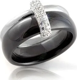 Prsten Modesi Keramický prsten QJRQY6269KL 54 mm