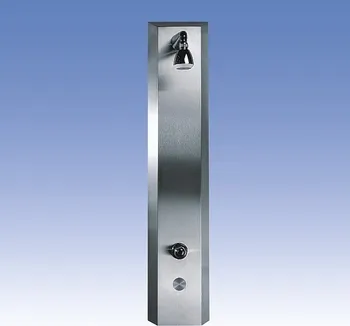 Sprchový panel SANELA Nerezový sprchový panel SLSN 02PTB piezo ovl.,termost.ventil,bat.nap.,2 vody 82022
