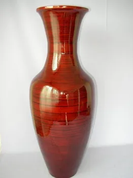 Váza Axin Trading Bambusová váza červená