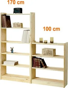 Knihovna Knihovna masiv 170 cm, šíře 80 cm