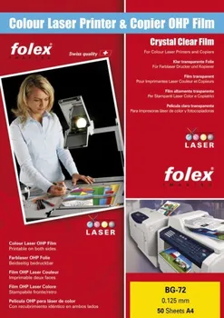Laminovací fólie Fólie Folex - folie BG 72 pro barevné laserové tiskárny / 50 ks