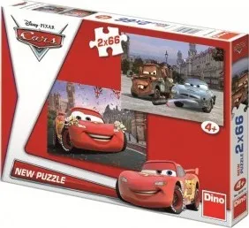 Puzzle Dino Puzzle 2 x 66 - Cars: Blesk McQueen a přátelé