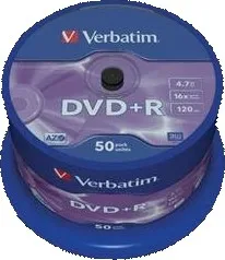 Optické médium Verbatim DVD+R 50 pack Spindle General Retail 16x 4.7GB