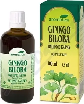 Přípravek na podporu paměti a spánku AROMATICA Ginkgo Biloba bylinné kapky 100 ml