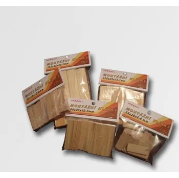 Klínky montážní dřev. Euronářadí 55x20x6-0mm,20ks