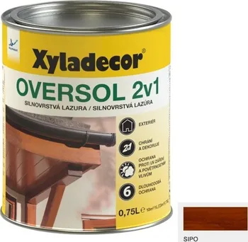 Lak na dřevo Xyladecor Oversol 2v1 0,75 l