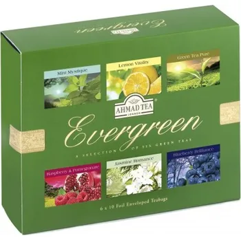 Horký nápoj Ahmad Evergreen Tea 6 x 10 zelených čajů v papírové kazetě