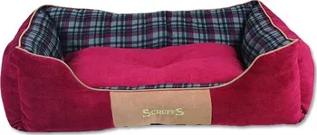Pelíšek pro psa Scruffs Highland Box Bed XL 90 x 70 cm červený