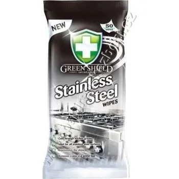 Green Shield Stainless Steel vlhčené ubrousky na povrchy z nerezové oceli 50 ks