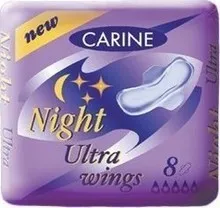 Hygienické vložky Carine Ultra Wings Night 8 ks dámské vložky
