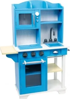 Dětská kuchyňka Dětská dřevěná modrá kuchyňka
