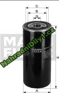 Olejový filtr Filtr olejový MANN (MF W1374/7)