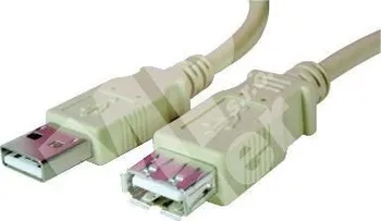 Datový kabel Kabel USB (2.0), A plug/A socket, 3m, přenosová rychlost 480Mb/s, LOGO