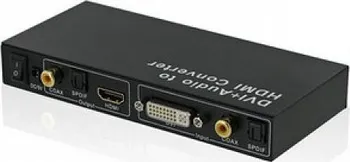Video redukce 4World Převodník DVI + Optical Audio + Coaxial Audio do HDMI