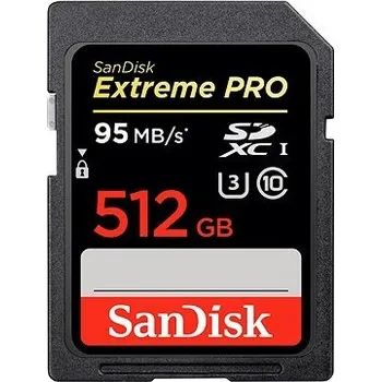 Paměťová karta SanDisk Extreme Pro SDXC 512 GB Class 10 UHS-I U3 (SDSDXPA-512G-G46)