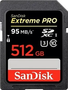 Paměťová karta SanDisk Extreme Pro SDXC 512 GB Class 10 UHS-I U3 (SDSDXPA-512G-G46)