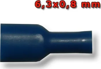 Faston zásuvka FH2250BL 6,3x0,8 mm; 1,5-2,5 mm2; plný modrý