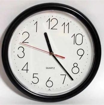 Hodiny Obrácené hodiny 28 x 28 x 4 cm černé/bílé