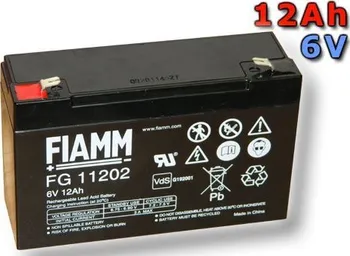 Záložní baterie Olověný akumulátor Fiamm 12Ah 6V (VRLA)