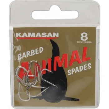Rybářský háček Kamasan Barbed Animal Spade Hooks Silver