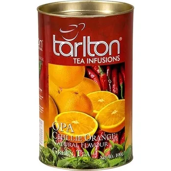 Tarlton zelený čaj Chilli Orange 100g Čaj Tarlton zelený čaj Chilli Orange 100g