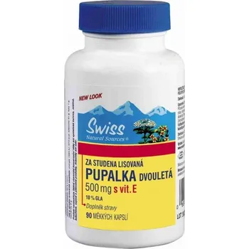 Přírodní produkt Swiss Herbal Pupalka dvouletá 500 mg s vitaminem E 90 cps.