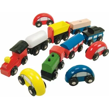 Vláček a vláčkodráha Woody - Příslušenství k dráze - Autíčka a vláčky