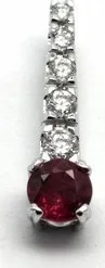 Přívěsek Diamantový zlatý přívěsek s rubíny a diamanty 585/0,85gr J-21057-12 J-21057-12
