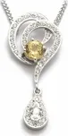Zlatý diamantový náhrdelník se žlutým…