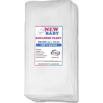 látková plena New baby bavlněné pleny 80 x 80 cm 10 ks