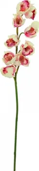 Umělá květina Orchidej větvička, krémově růžová, 90cm