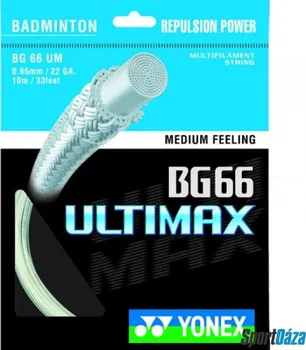 Badmintonový výplet Badmintonový výplet Yonex BG 66 Ultimax Yellow (0.65 mm)