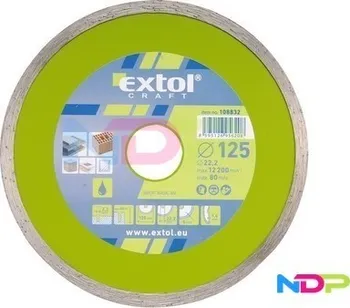 Řezný kotouč EXTOL CRAFT kotouč diamantový řezný 180x22,2mm CELOOBVODOVÝ - mokré řezání 108834