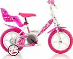 Dino Bikes 124GLN 12" bílé/růžové