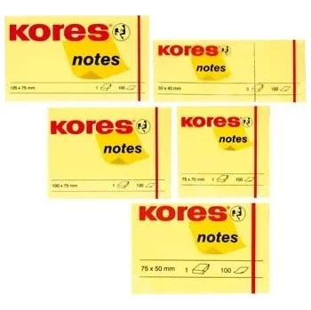Samolepící bloček Kores Samolepicí bločky - 75 x 75 mm / 100 lístků