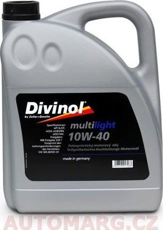 Foto Motorový olej Divinol Multilight 10W-40 5 l - Zbozi.cz