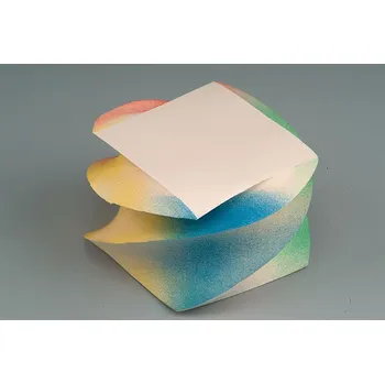 Samolepící bloček Záznamní kostky stříkané 9 cm x 9 cm x 7 cm lepená točená vazba