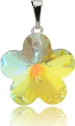 CRYSTAL STONE Stříbrný přívěsek s krystalem Swarovski Rainbow Flower