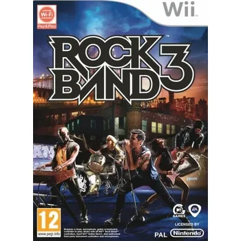 Hra pro starou konzoli Rock Band 3 Ninterndo Wii