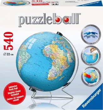 3D puzzle Ravensburger Puzzleball Globus 540 dílků