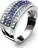 OLIVER WEBER Stříbrný prsten s krystaly Swarovski Oliver Weber Bar 7722-VIO