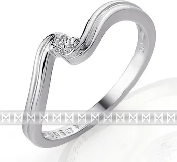 Prsten Prsten s diamantem, bílé zlato brilianty 3860089-0-51-99