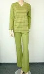 Dámské pyžamo s dlouhým rukávem zelené